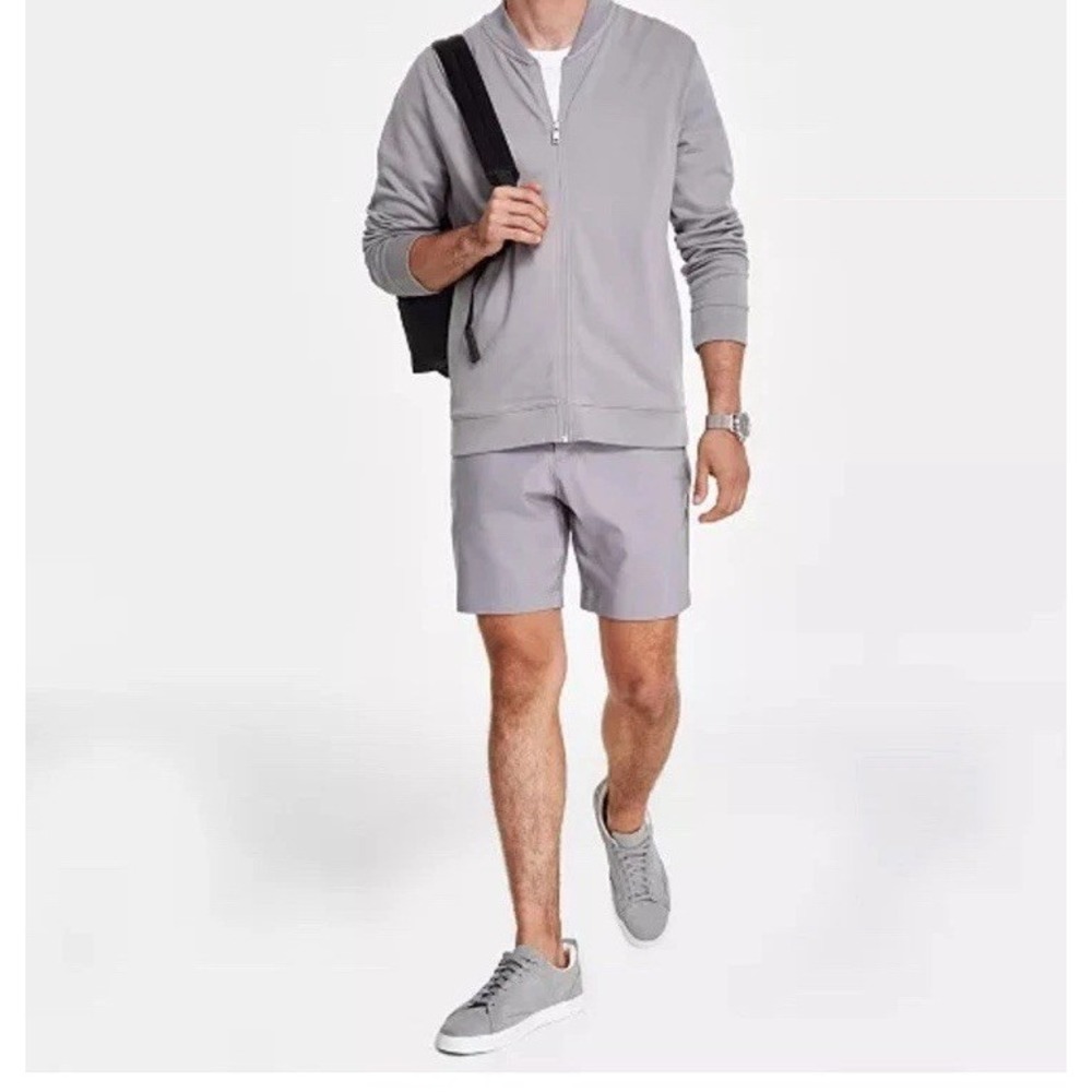 Alfani Men's Gray Lightweight Zip Jacket | Clean Modern Look Quiet Luxury | XL